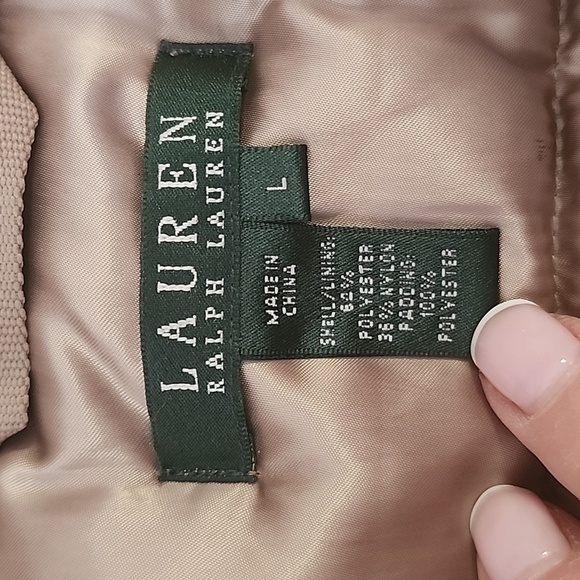 Ralph Lauren Gold Puffer Jacket Hooded size Large - Picture 2 of 7